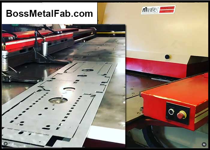 CNC metal fabrication machine in operation